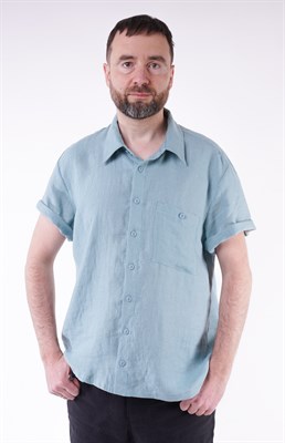 Льняная мужская рубашка 8004-55 - фото 20000