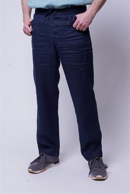 мужские летние брюки льняные 288-7м/ летние штаны/ льняные штаны - фото 20359