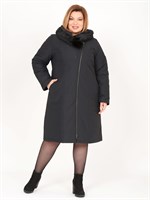 Кармель ЕП 1351 черное зимнее пальто