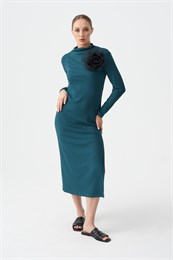 Платье 20113010 с украшением зеленый  20113010