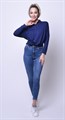 4516-5 синяя блуза 7881