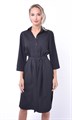 5386-0 Платье рубашка черное 5386-0a