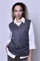 жилет женский серый  классический 1207-7  1207