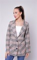 1206 жакет льняной в клетку 13491