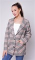 1206 жакет льняной в клетку 13491