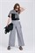 Брюки со съемной бретелью BR016 LINEN MEL серый BR016 LINEN MEL - фото 20621
