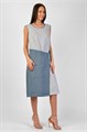MV 219305 платье Стефани сине-сер. в пол. 219305
