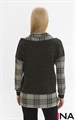 41208 клетка крупная, черный блуза 41208 (XL клетка крупная,