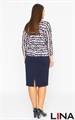 4174 синий бежевый блуза 4174 (62 синий бежевый)